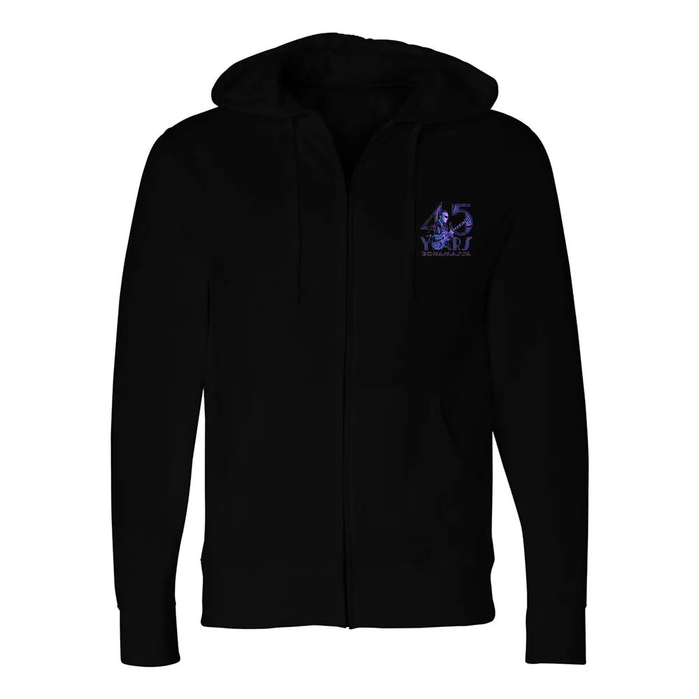 45 Years of Blues Zip-Up Hoodie (Unisex) - Purple Logo