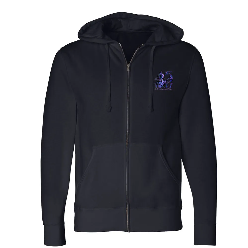 45 Years of Blues Zip-Up Hoodie (Unisex) - Purple Logo