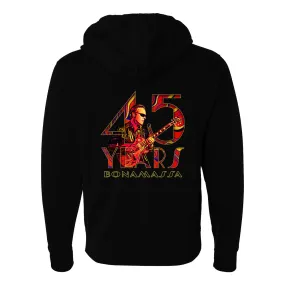 45 Years of Blues Zip-Up Hoodie (Unisex) - Red Logo