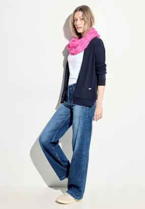 572438- Pink Burnout Loop Scarf - Cecil