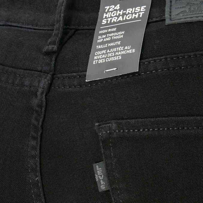 724 HIGH RISE STRAIGHT JEANS Woman Night Black