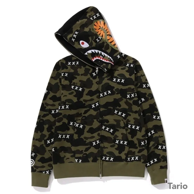 A BATHING APE  |Camouflage Street Style Long Sleeves Cotton Logo