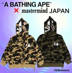 A BATHING APE  |Skull Camouflage Unisex Street Style Collaboration