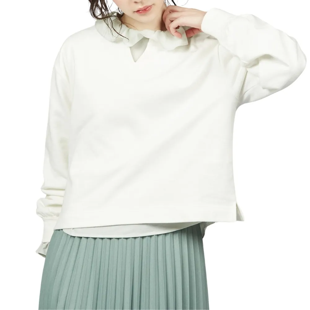 Agnes b  |Street Style Long Sleeves Plain Cotton Oversized Shirts Logo