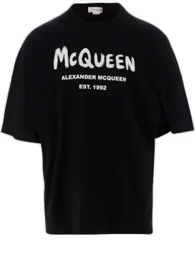 Alexander McQueen Logo Printed Oversized T-Shirt