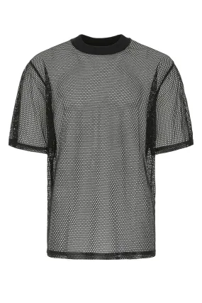 AMI Crewneck Short-Sleeved Mesh T-Shirt