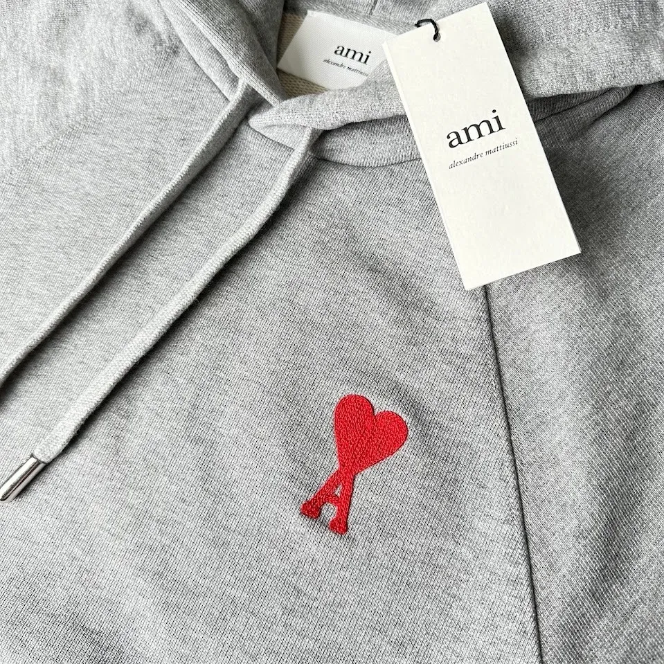 AMI PARIS  |Heart Unisex Street Style Long Sleeves Plain Cotton Logo