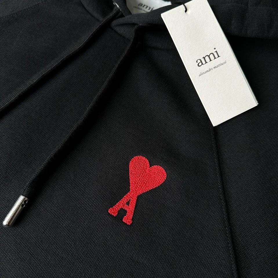 AMI PARIS  |Heart Unisex Street Style Long Sleeves Plain Cotton Logo