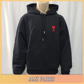 AMI PARIS  |Unisex Street Style Chain Cotton Logo Skater Style Designers