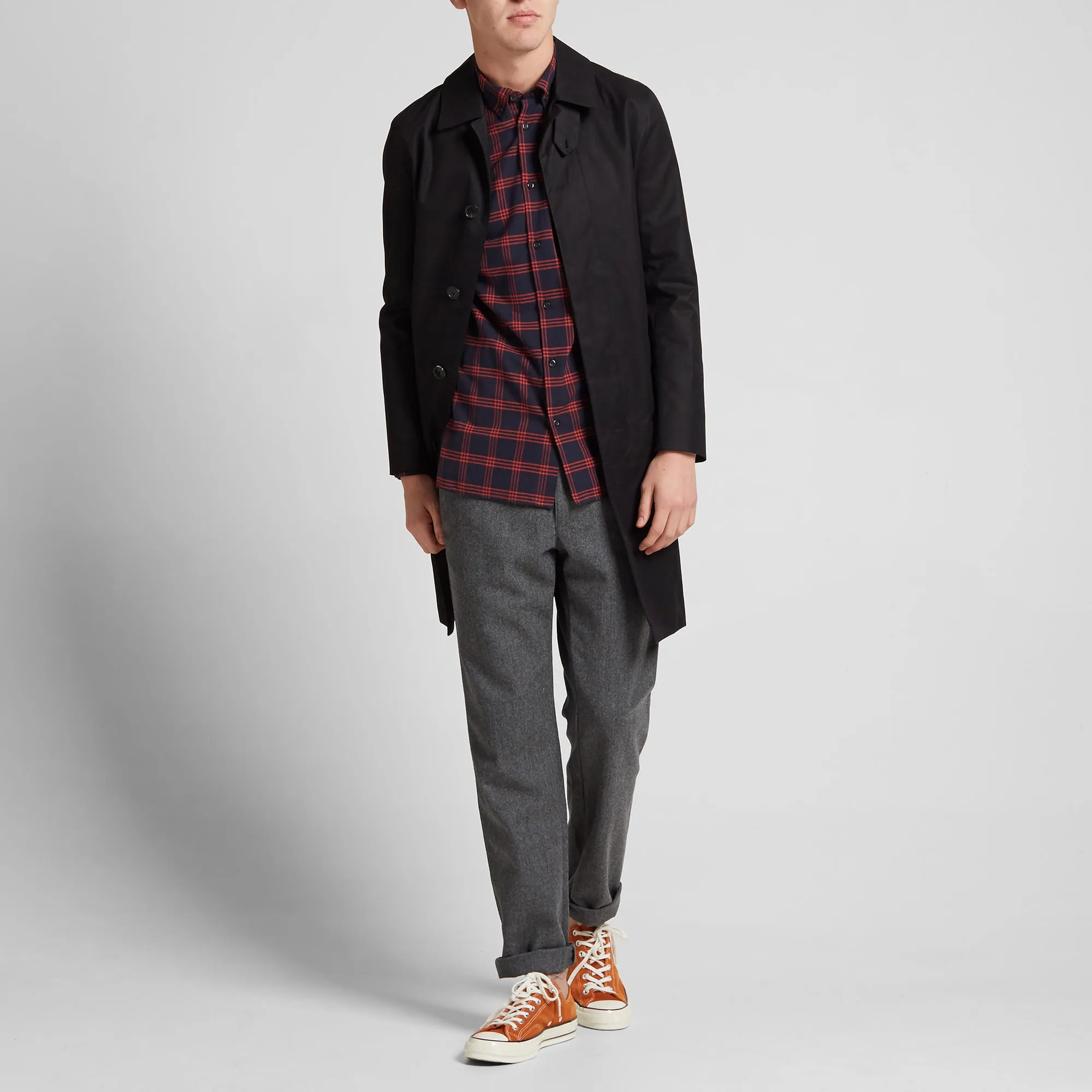 A.P.C. Button Down OvershirtDark Red