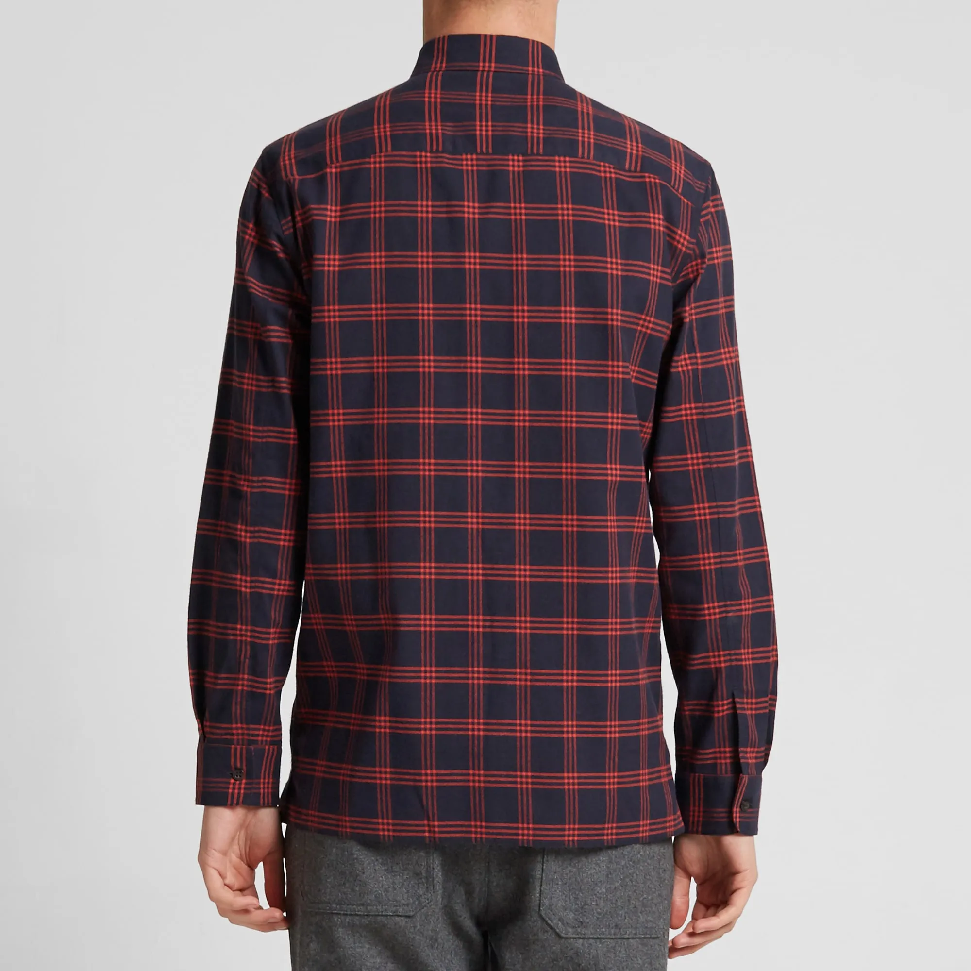 A.P.C. Button Down OvershirtDark Red