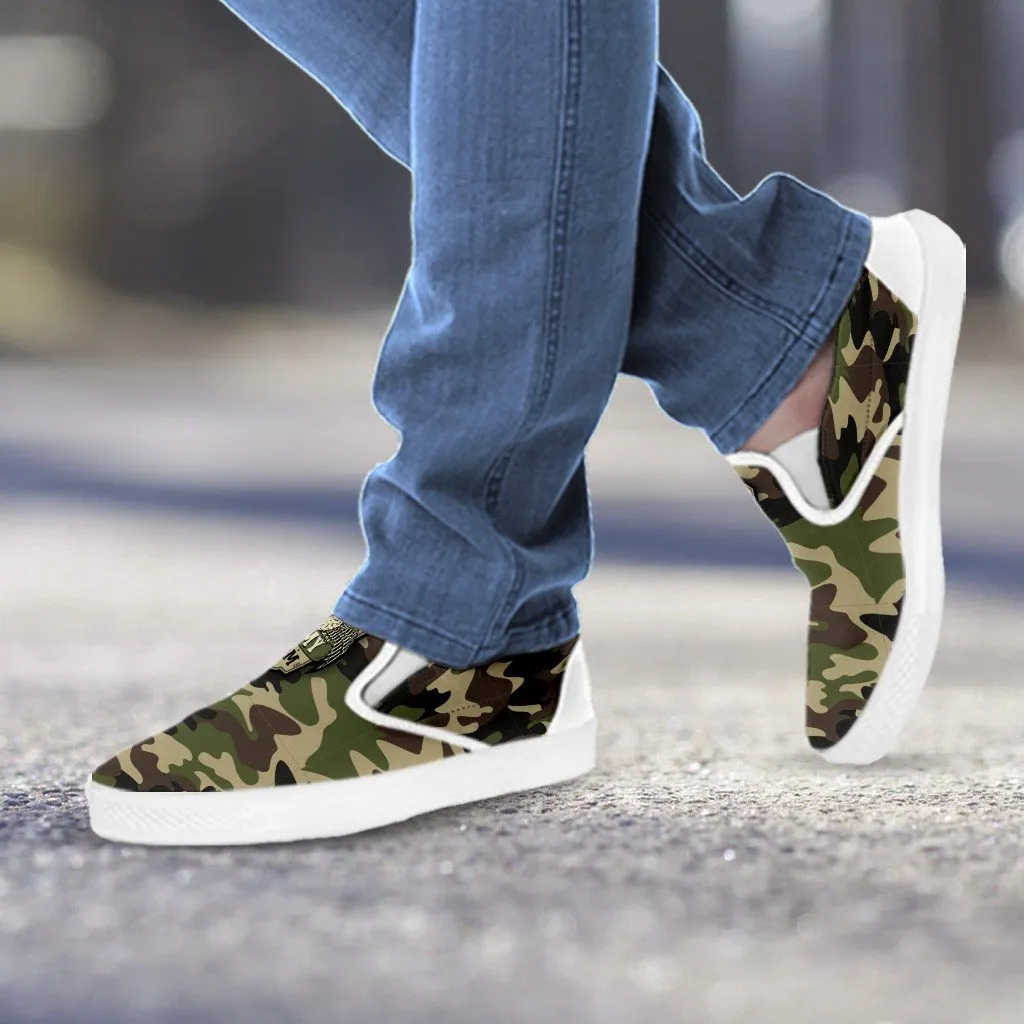 Army Mom Camouflage Slip On Shoes