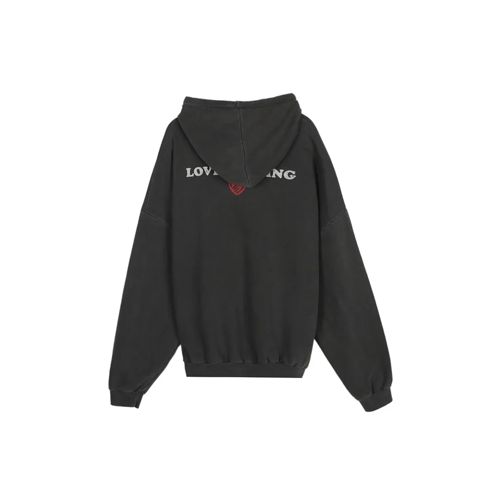 ASCLO  |Heart Unisex Sweat Street Style Long Sleeves Cotton