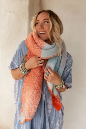 Autumn Days Multi Colored Scarf - Rust