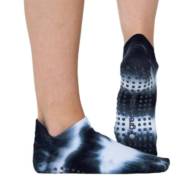 Avery Tie-Dye Onyx Grip Socks