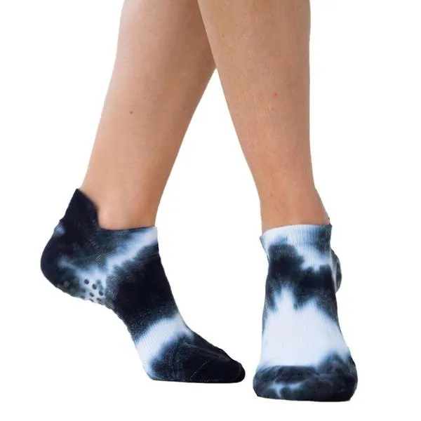 Avery Tie-Dye Onyx Grip Socks