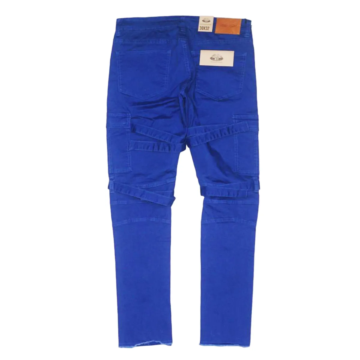 Baghdad Prem Stretch Twill Zipper Cargo Denim (Blue)  /C4