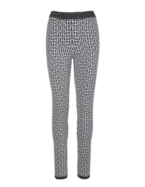 Black And White Monogram Leggings