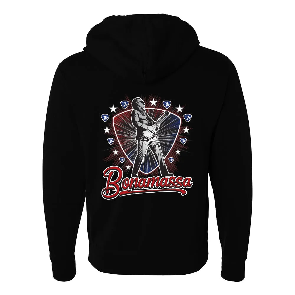 Blues Patriot Zip-Up Hoodie (Unisex)