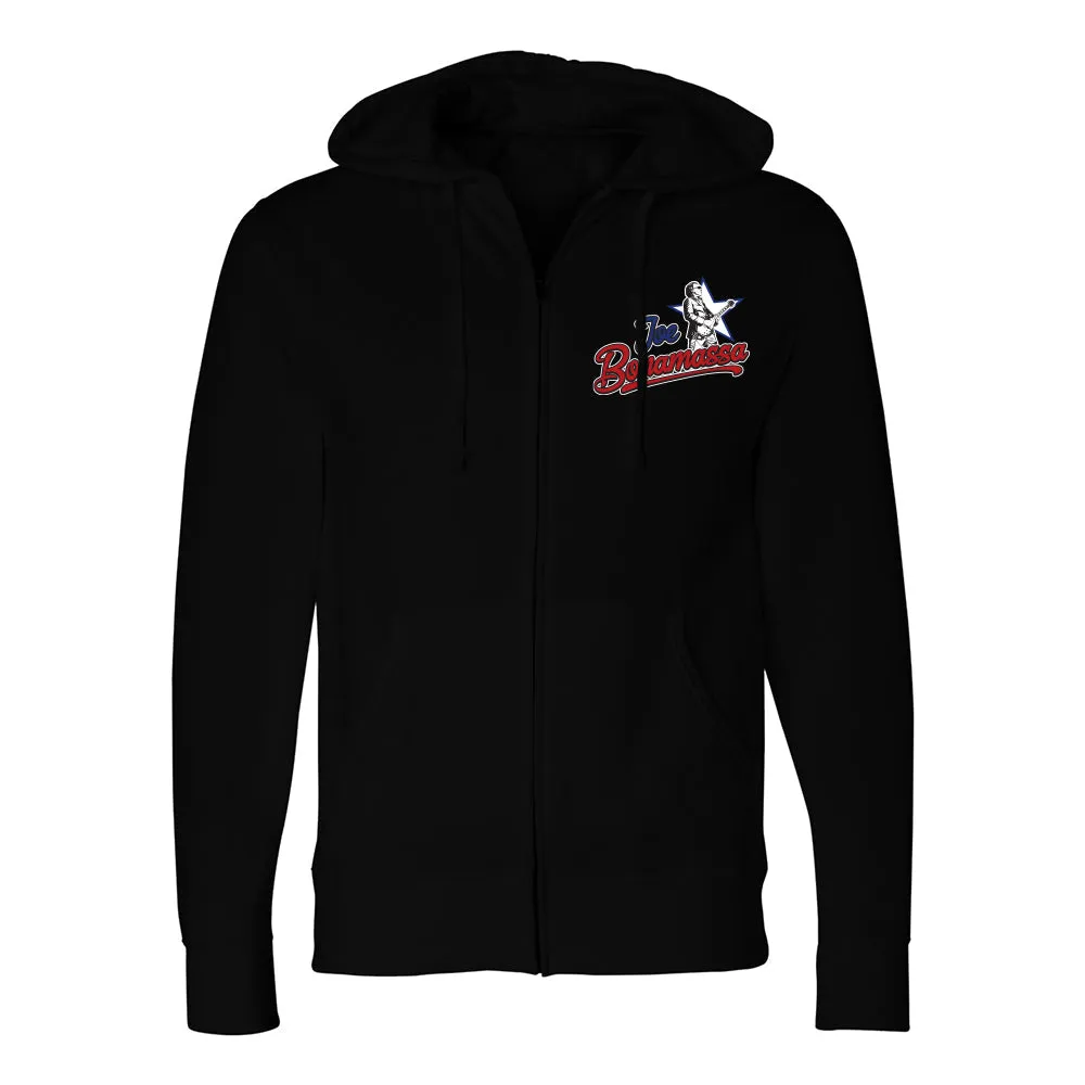 Blues Patriot Zip-Up Hoodie (Unisex)