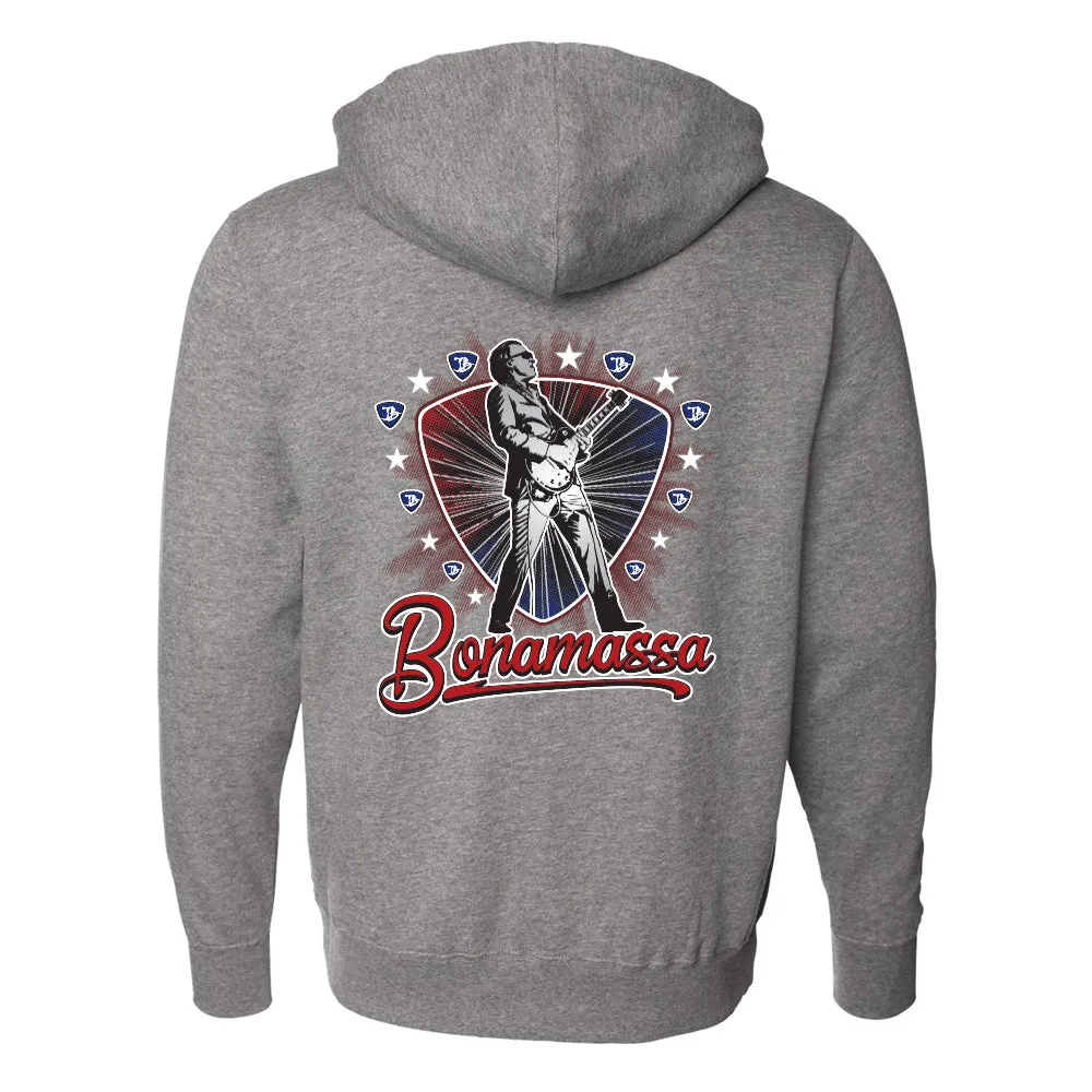 Blues Patriot Zip-Up Hoodie (Unisex)