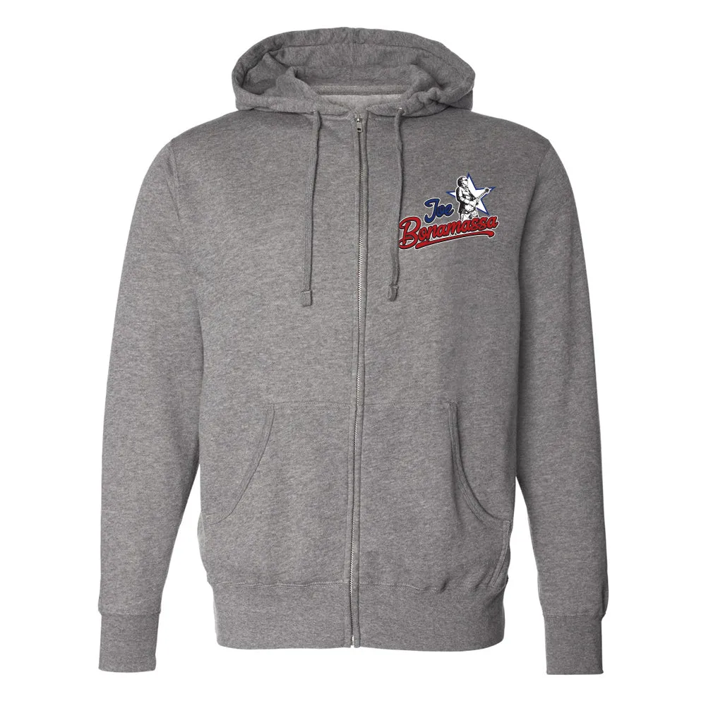 Blues Patriot Zip-Up Hoodie (Unisex)