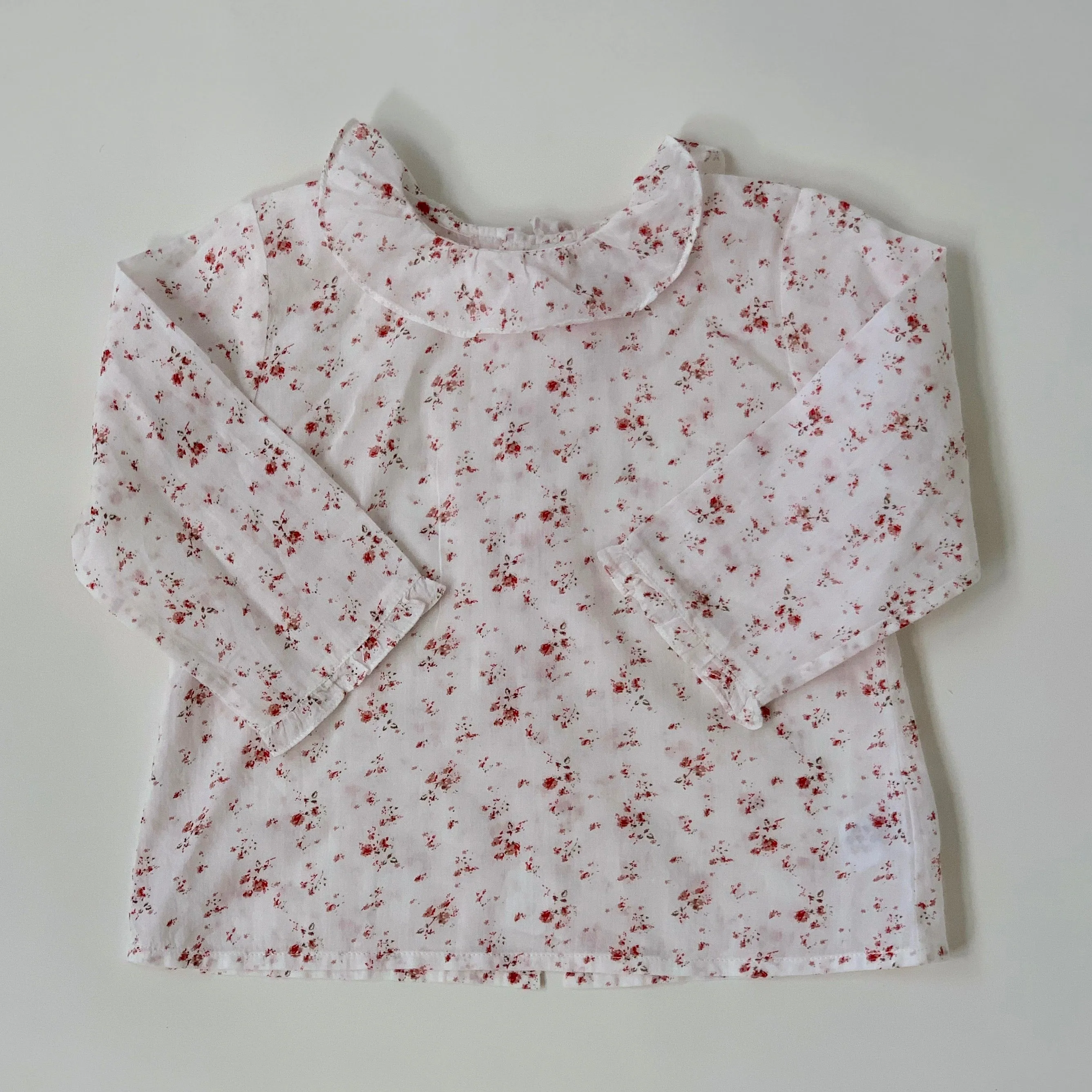 Bonpoint Floral Blouse With Collar: 12 Months