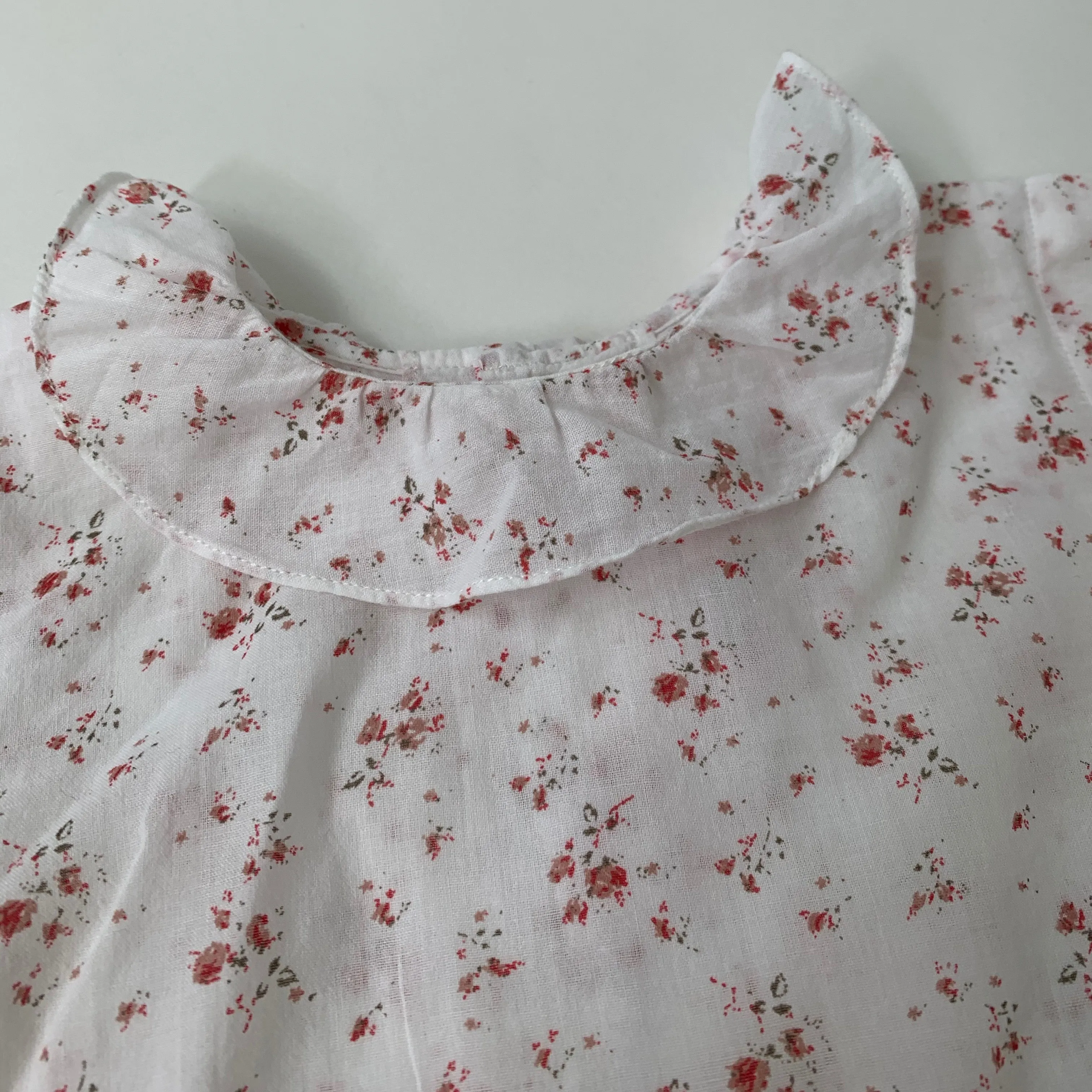 Bonpoint Floral Blouse With Collar: 12 Months