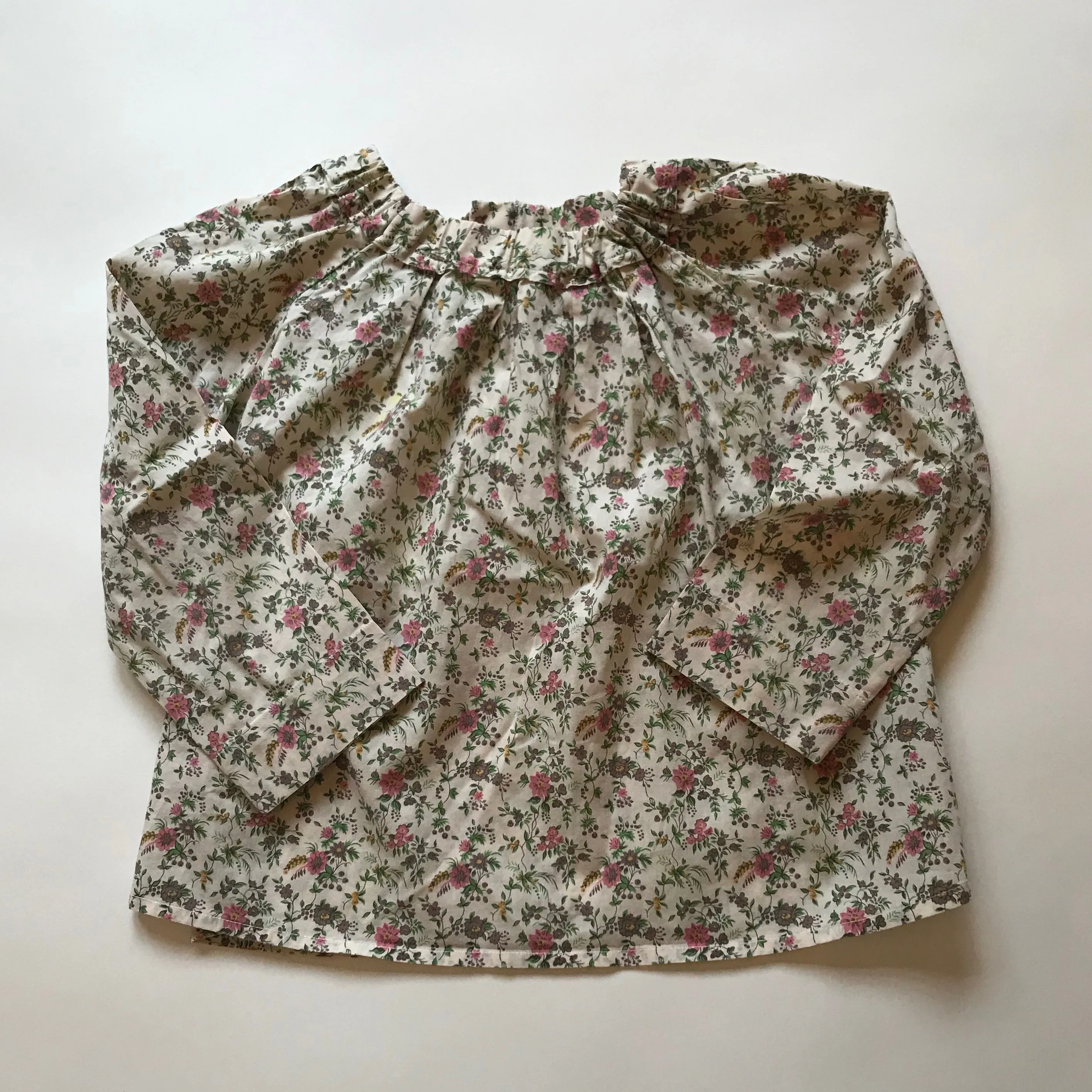 Bonpoint Liberty Print Blouse With Ruched Neckline: 3 Years