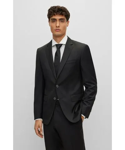 Boss Slim-fit jacket in virgin-wool serge