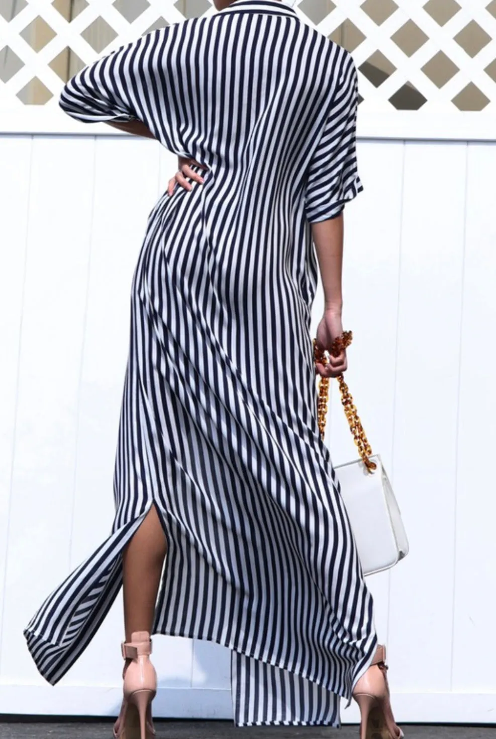 Bottom down woven shirt dress