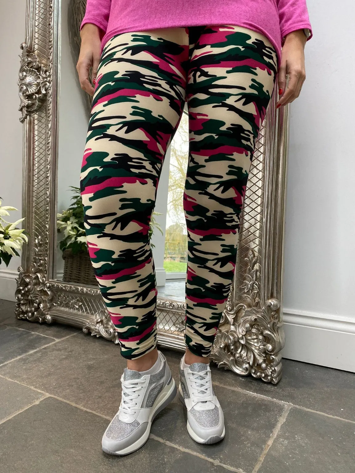 Bright Camo Print Leggings