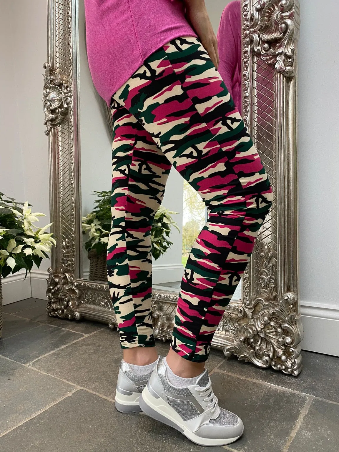 Bright Camo Print Leggings