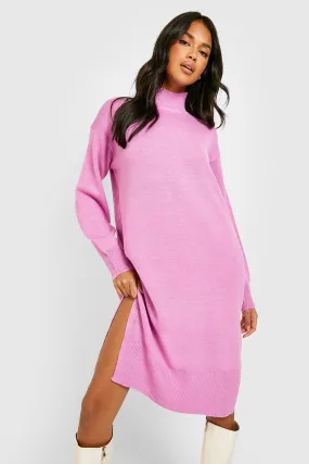 Bright Turtleneck Sweater Dress