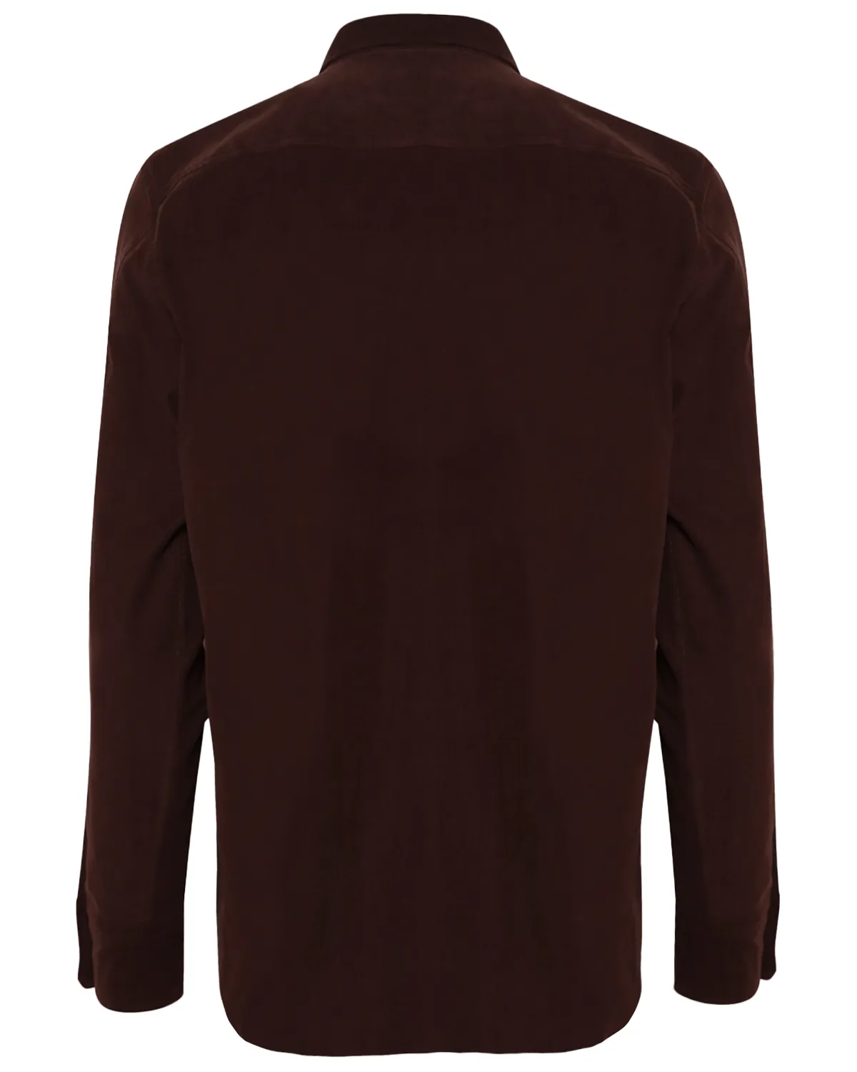 Brown Leisure Fit Pure Cotton Corduroy Sportshirt