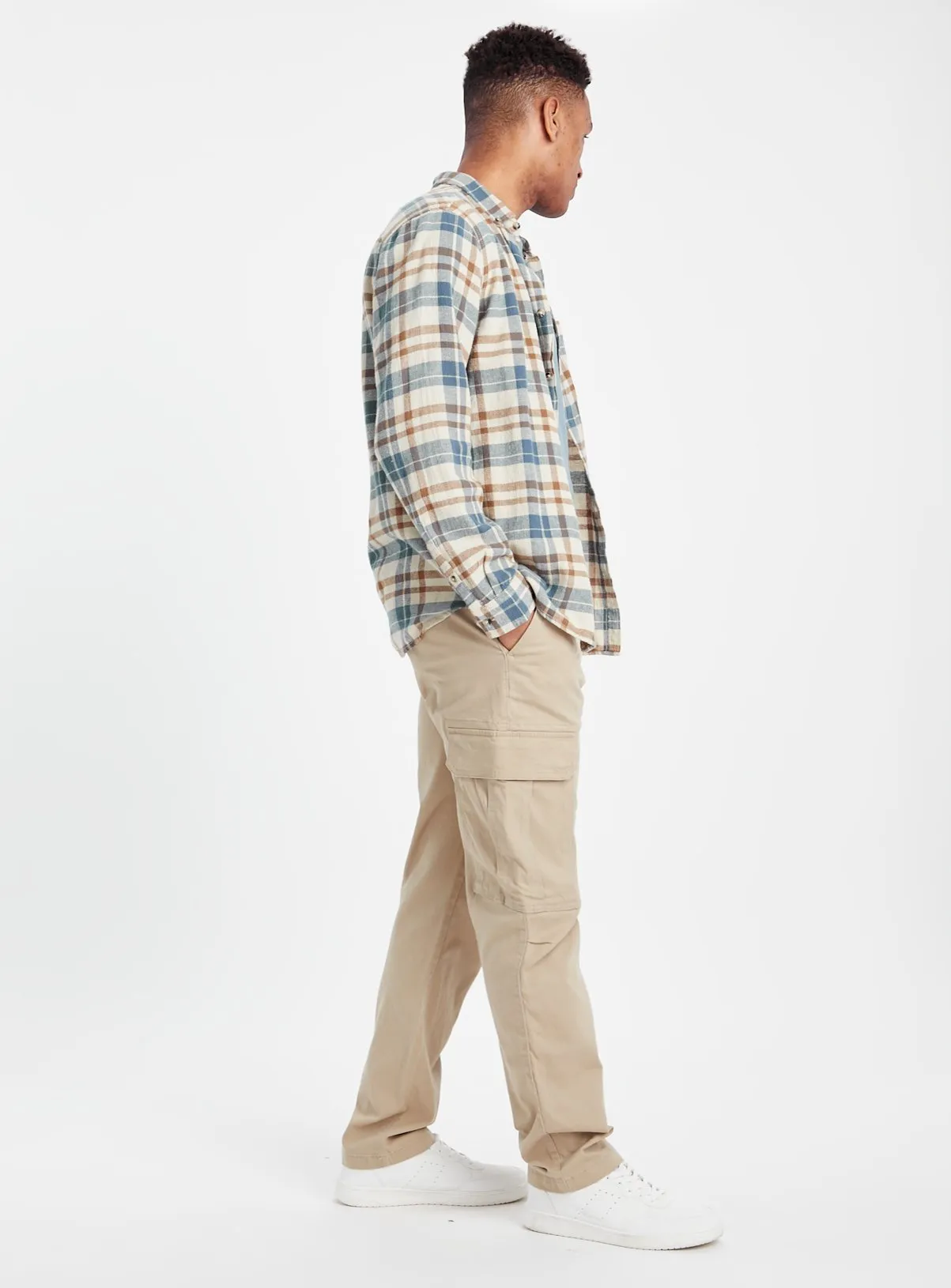 Buy Stone Cargo Trousers  30R | Trousers | Tu