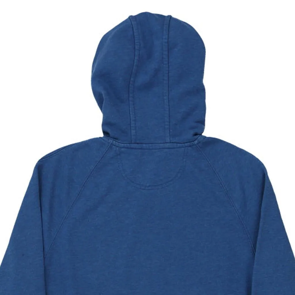 Carhartt Spellout Hoodie - Small Blue Cotton Blend