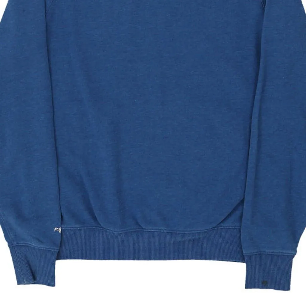 Carhartt Spellout Hoodie - Small Blue Cotton Blend