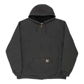 Carhartt Tall Hoodie - 2XL Grey Cotton Blend