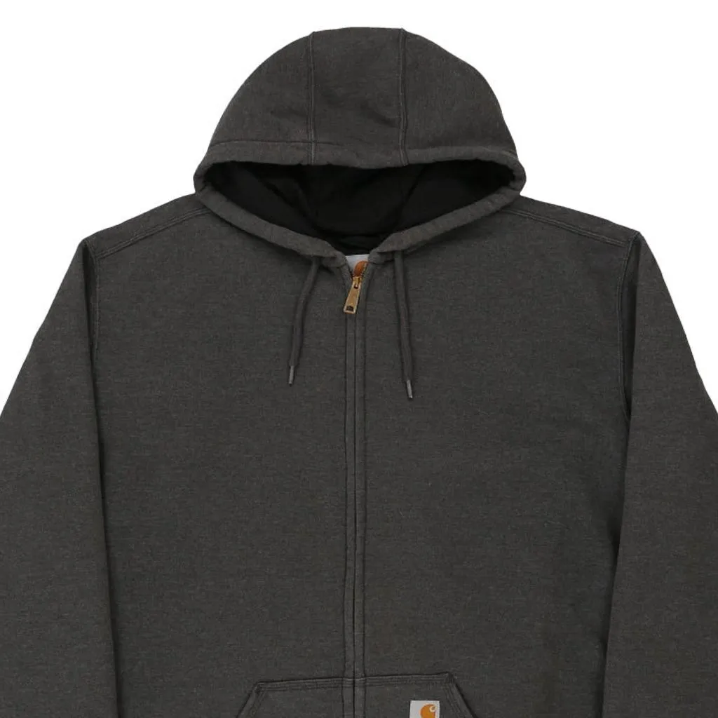 Carhartt Tall Hoodie - 2XL Grey Cotton Blend