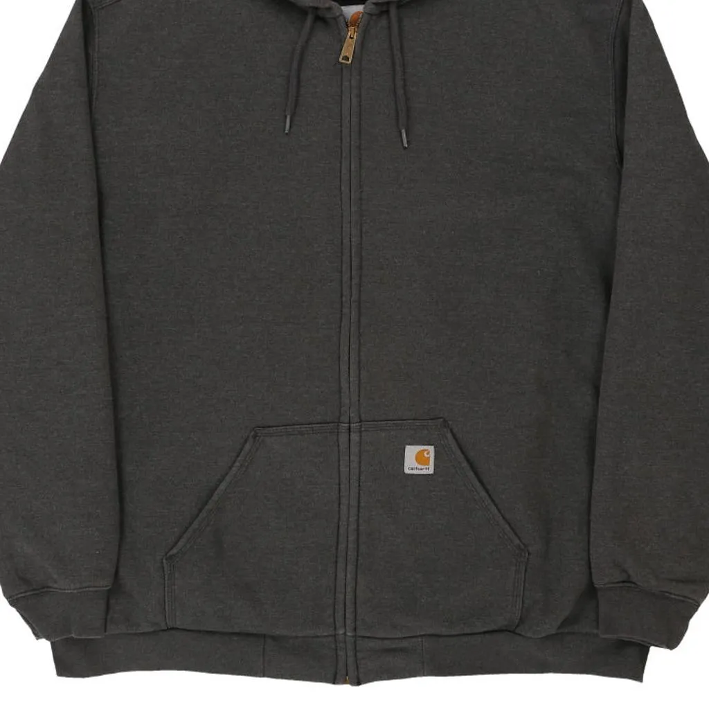 Carhartt Tall Hoodie - 2XL Grey Cotton Blend