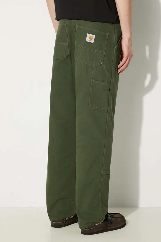 Carhartt WIP cotton trousers Double Knee Pant green color I031501.2BR02