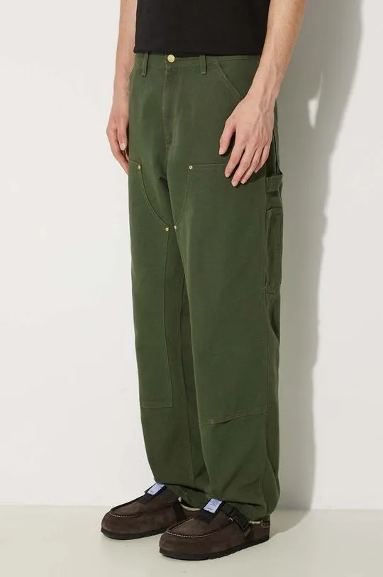 Carhartt WIP cotton trousers Double Knee Pant green color I031501.2BR02