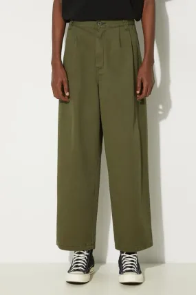 Carhartt WIP cotton trousers Merrick Pant green color I033759.66606