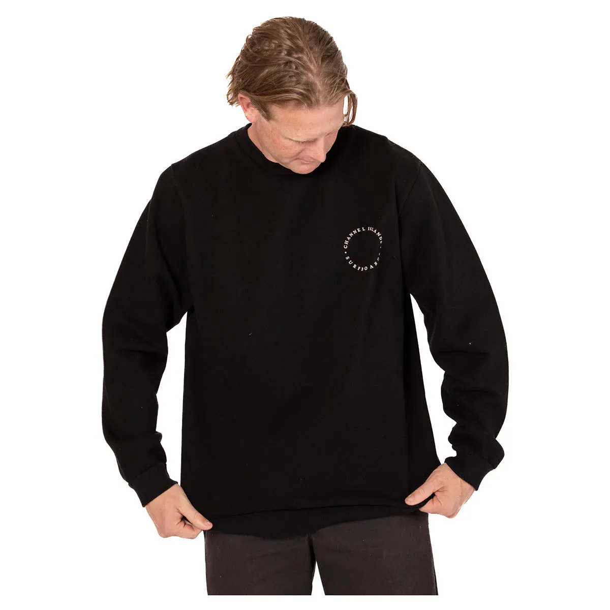 Channel Islands Men's Hex Circle 2.0 Crew Sweater - Black