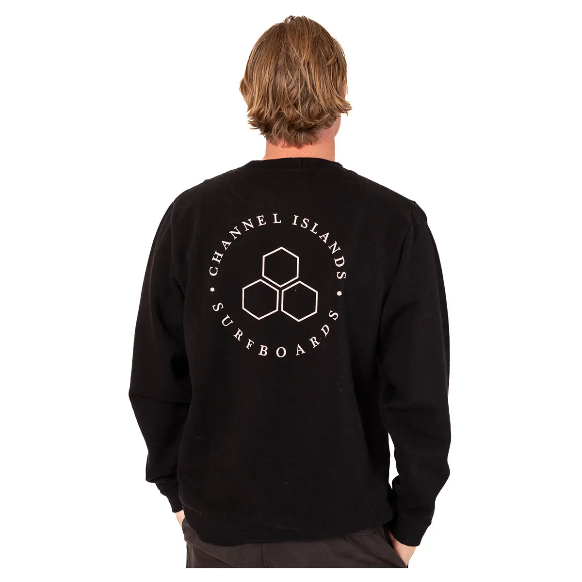 Channel Islands Men's Hex Circle 2.0 Crew Sweater - Black