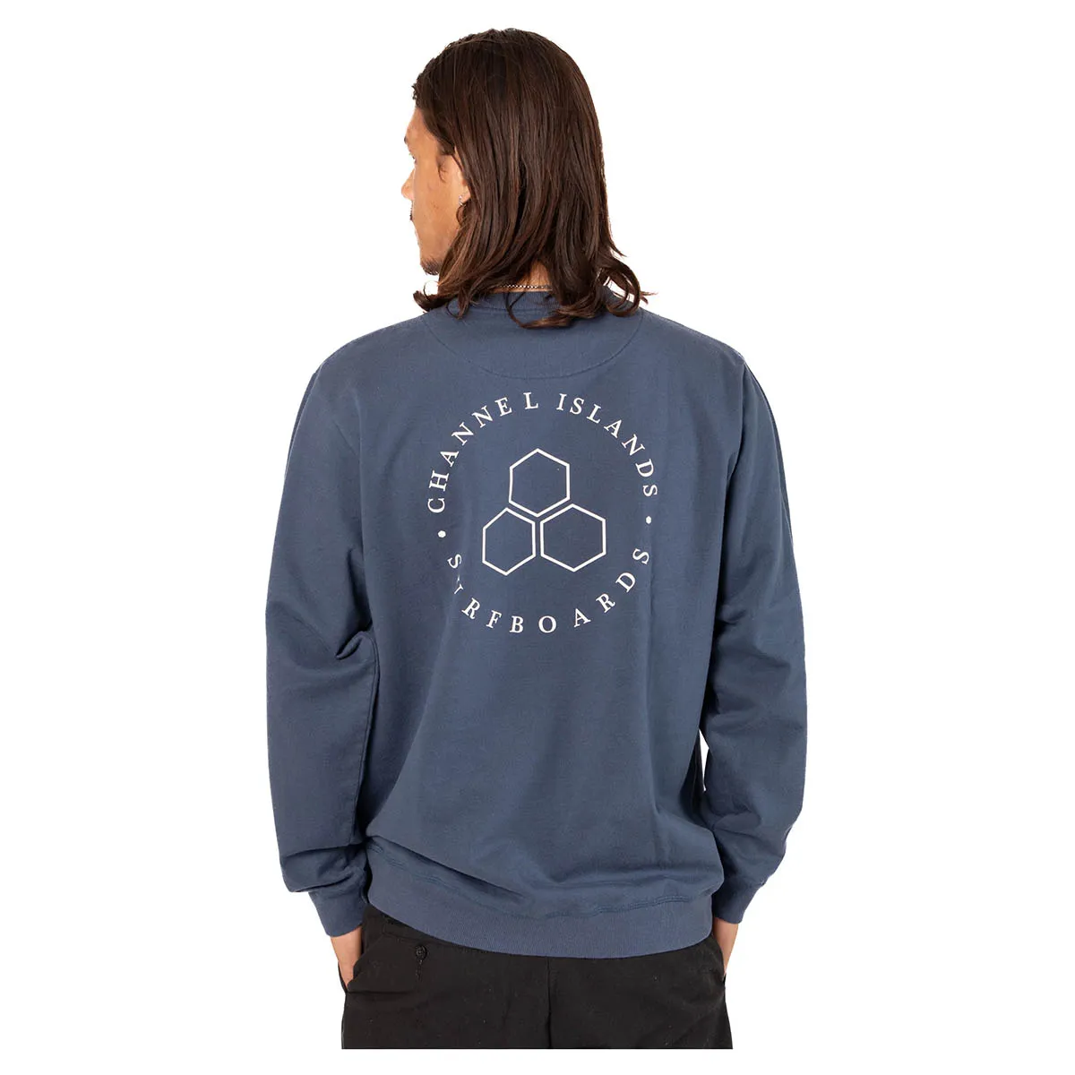 Channel Islands Men's Hex Circle 2.0 Crew Sweater - Indigo