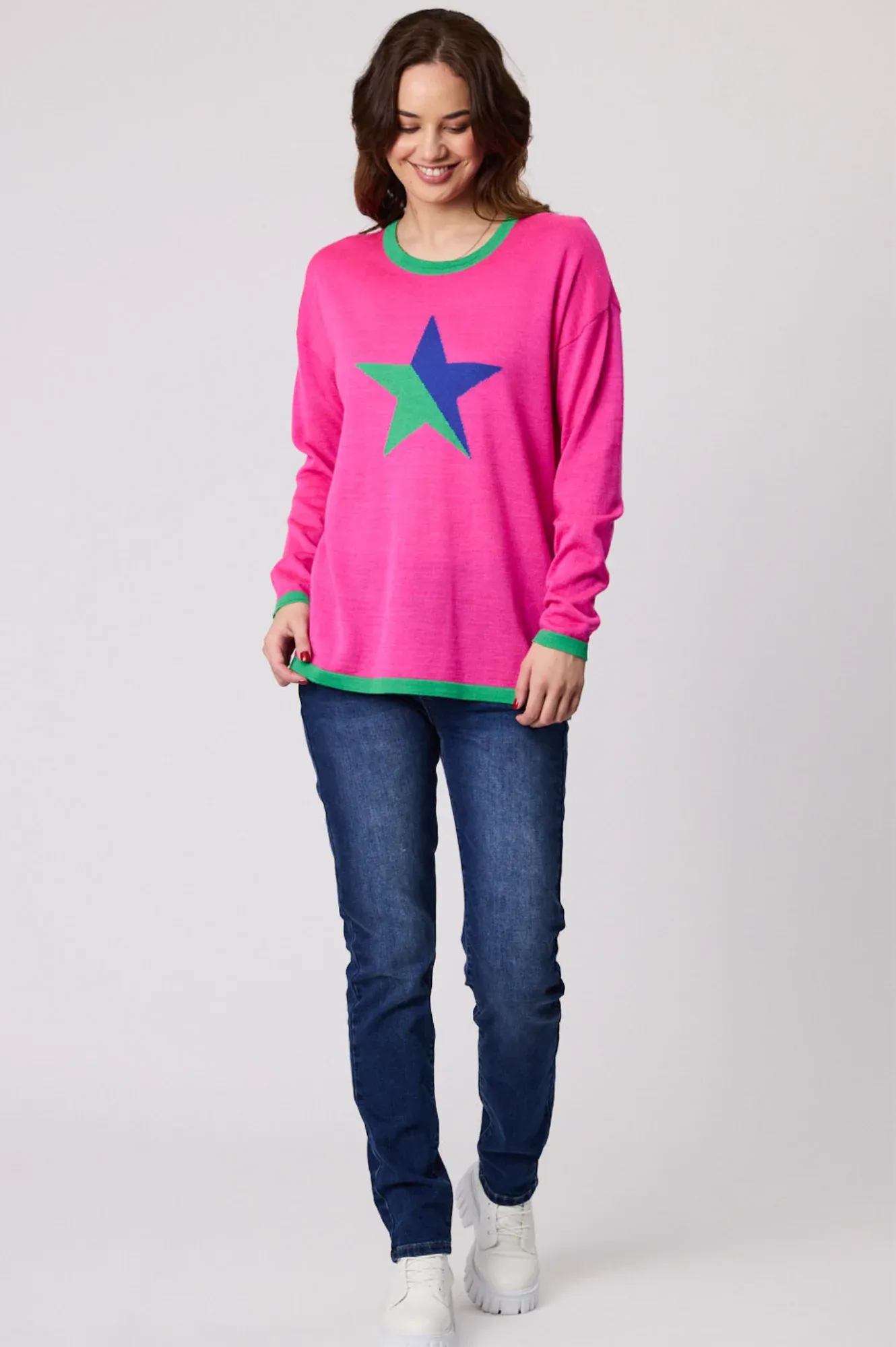 Classified Star Jumper - Pink