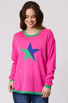 Classified Star Jumper - Pink