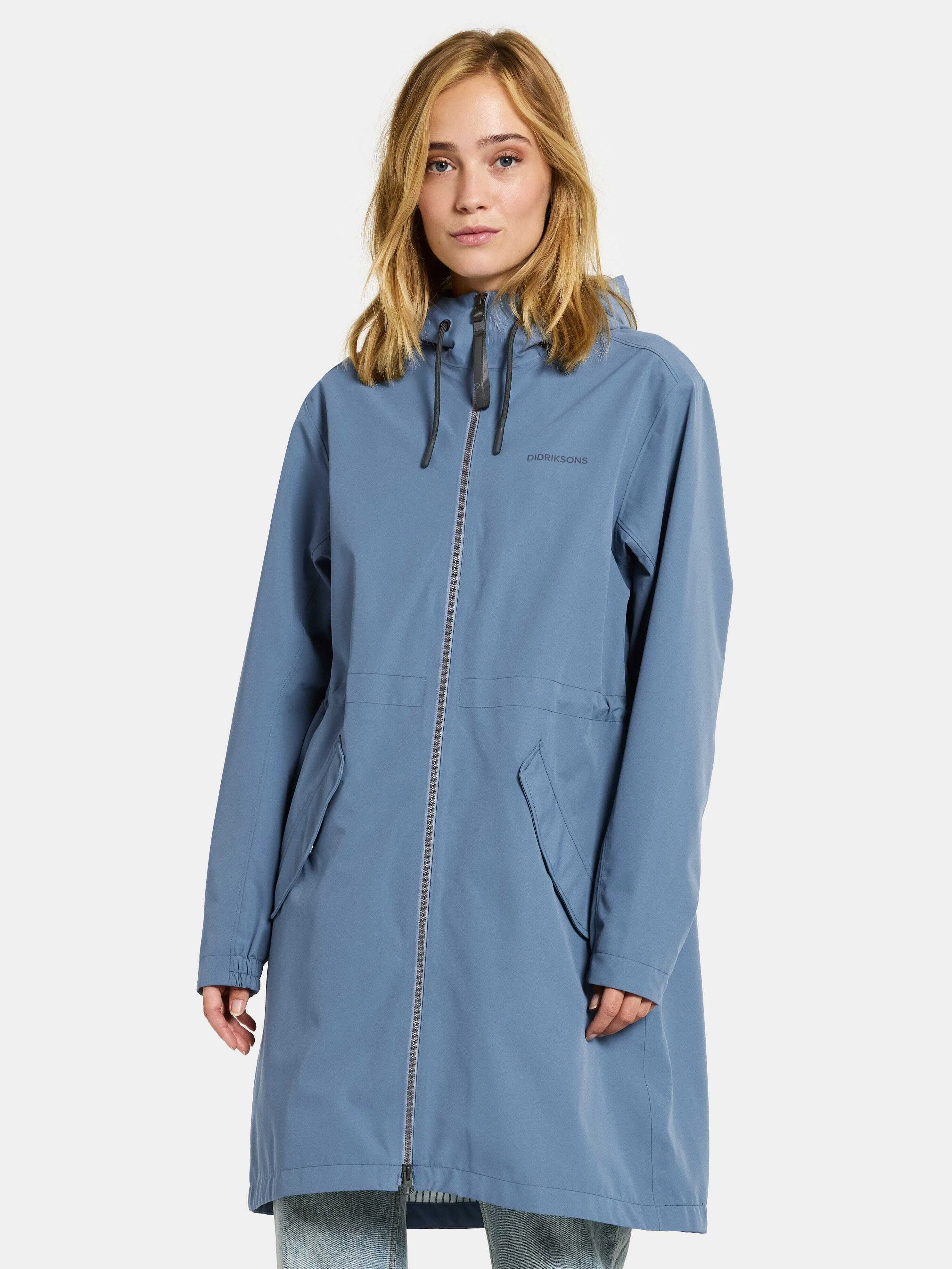 Didriksons Womens Marta Parka - Polyester with PFC-free water repellent finish, True Blue / 36